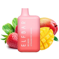 Одрноразка Elf Bar - BC4000 (Strawberry Mango) ⟳⚡ 650mAh 50mg