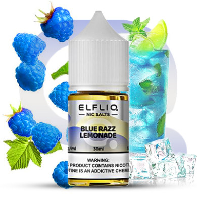 Рідина ELFLIQ Nic Salts - Blue Razz Lemonade 30ml 50mg - фото 1