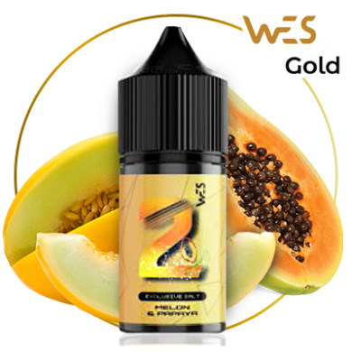 Жидкость для электронных сигарет на основе солевого никотина WES - Gold { 2 } Melon Papaya 30ml 25mg - фото 1