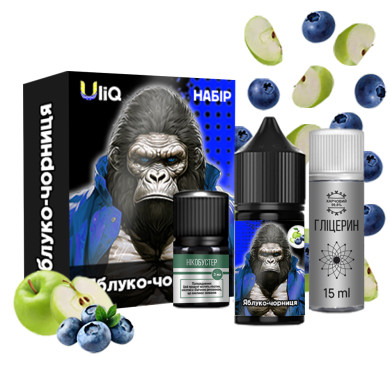 Набір для самозамісу Uliq - Яблуко Чорниця 30ml 50mg - фото 1
