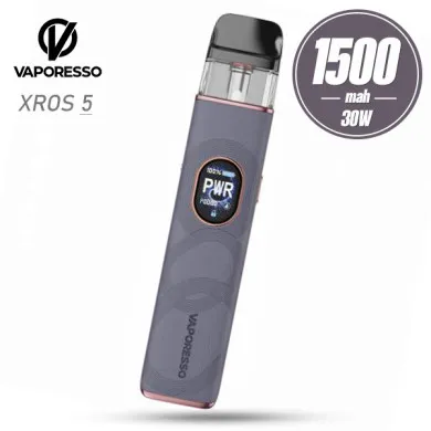 Под система Vaporesso - XROS 5 Pod Kit 1500mah (Grey Leather) - фото 1