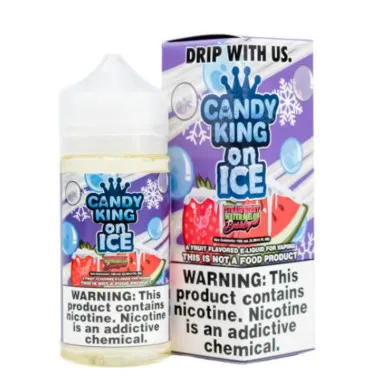 Жидкость для электронной сигареты Candy King - ON ICE - Strawberry Watermelon Bubblegum 3 mg 100 ml  - фото 1