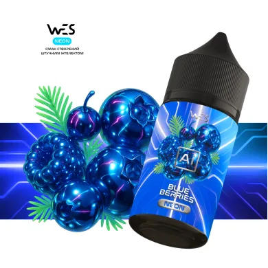 Набір для самозамісу Wes - {AI Neon} Blue Berries 30ml 50mg - фото 1