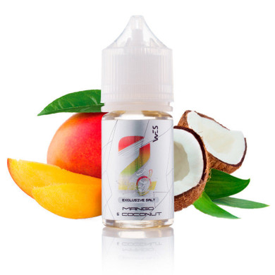 Рідина для електронних сигарет на основі сольового нікотину WES - Silver { 2 } Mango Coconut 30ml 50mg - фото 1