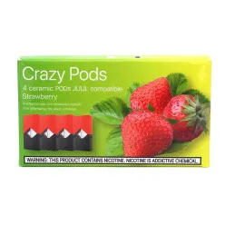 Сменный картридж Crazy Pods - Cartridge Strawberry 0.7ml 50mg (4 шт) Сменный картридж Crazy Pods - Cartridge Strawberry 0.7ml 50mg (4 шт)