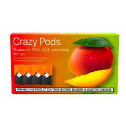 Сменный картридж Crazy Pods - Cartridge Mango 0.7ml 50mg (4 шт) Сменный картридж Crazy Pods - Cartridge Mango 0.7ml 50mg (4 шт)