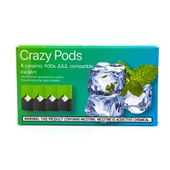 Сменный картридж Crazy Pods - Cartridge Ice Mint 0.7ml 50mg (4 шт) Сменный картридж Crazy Pods - Cartridge Ice Mint 0.7ml 50mg (4 шт)