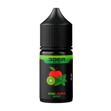 Жидкость для электронных сигарет на основе солевого никотина 3Ger Salt - Kiwi Apple Mint 35 mg 30 ml - фото 1