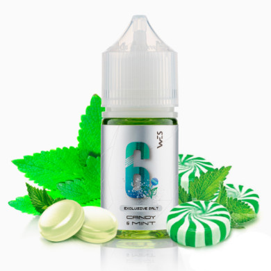Рідина для електронних сигарет на основі сольового нікотину WES - Silver =6= Candy Mint 30ml 25mg - фото 1