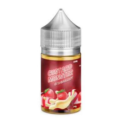 Жидкость для электронных сигарет на основе солевого никотина Custard Monster Salt - Strawberry 24mg 30ml - фото 1