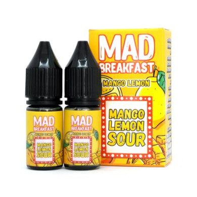 Рідина для електронних сигарет на основі сольового нікотину Mad Breakfast Salt Mango Lemon 10 ml 50 mg (2шт) - фото 1