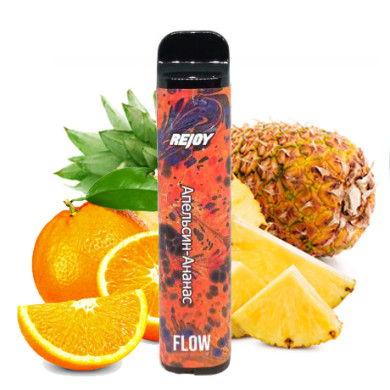 Одноразова Pod система Rejoy Flow 1600 Disposable Pod Device 850 мАг 50 мг (Апельсин ананас) - фото 1