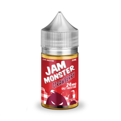 Рідина для електронних сигарет на основі сольового нікотину Jam Monster - Salt Strawberry 24 mg 30 ml - фото 1