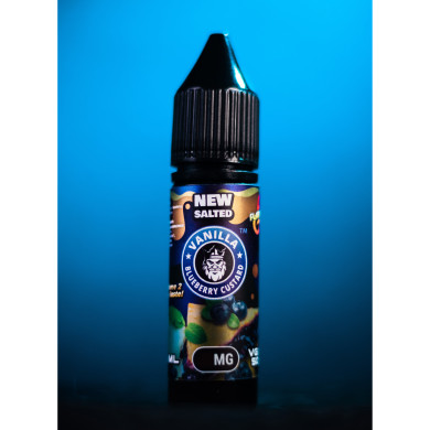 Рідина для електронних сигарет на основі нікотину сольового Flamingo New Salted - Vanilla Blueberry Custard 15 ml 35 mg - фото 1