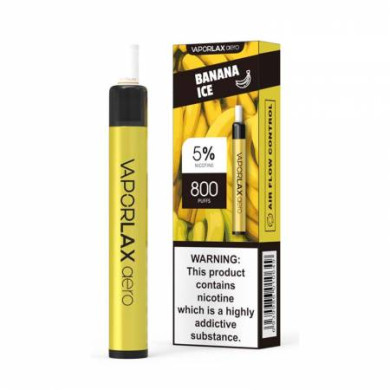 Одноразова Pod система Vaporlax - Aero 800 = Banana Ice = 500mah 50mg - фото 1