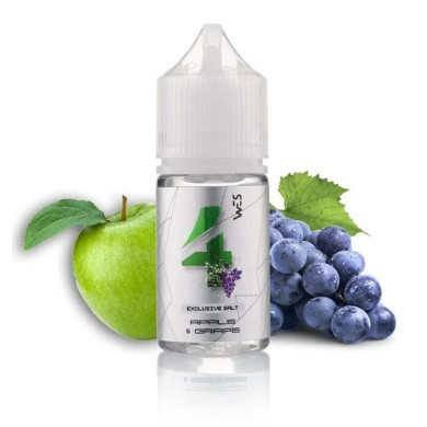 Рідина для електронних сигарет на основі сольового нікотину WES - Silver { 4 } Apple and Grape 30ml 50mg - фото 1