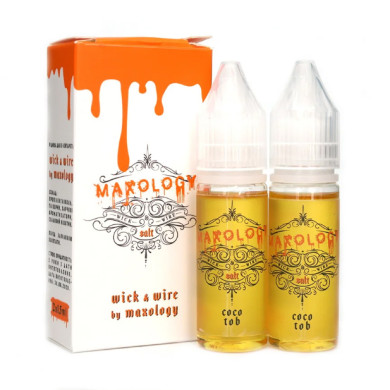 Жидкость для электронной сигареты на основе солевого никотина Wick&Wire by Maxology - Salt Coco Tob 50mg 15ml (2шт) - фото 1
