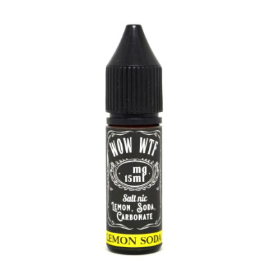 Жидкость для электронных сигарет на основе солевого никотина WTF ? Salt - WOW Lemon Soda Carbonate 15 ml 25 mg - фото 1