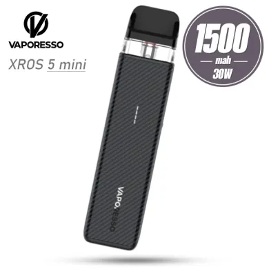 Под система Vaporesso - XROS 5 Mini Pod Kit 1500mah (Carbon Black) - фото 1