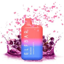 Одноразовый под Elf Bar - BC4000 (Sakura Grape) ⟳⚡ 650mAh 50mg