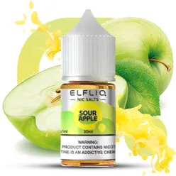 Рідина ELFLIQ Nic Salts - Sour Apple 30ml 50mg