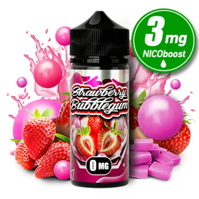 Жидкость Marvellous - Strawberry Bubblegum 100ml 0mg + никобустер 3mg - фото 1