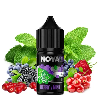 Жижа для вейпа NOVA - Berry Mint Salt 30ml 50mg - фото 1
