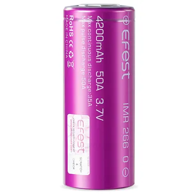 Аккумулятор для электронных сигарет Efest - IMR 26650 4200mAh (1 шт) - фото 1