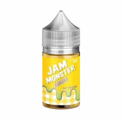 Жидкость для электронных сигарет на основе солевого никотина Jam Monster - Salt Banana 24 mg 30 ml - фото 1