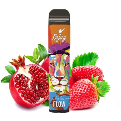 Одноразова Pod система Rejoy Flow 1600 Disposable Pod Device 850 мАг 50 мг (Полуниця гранат) - фото 1